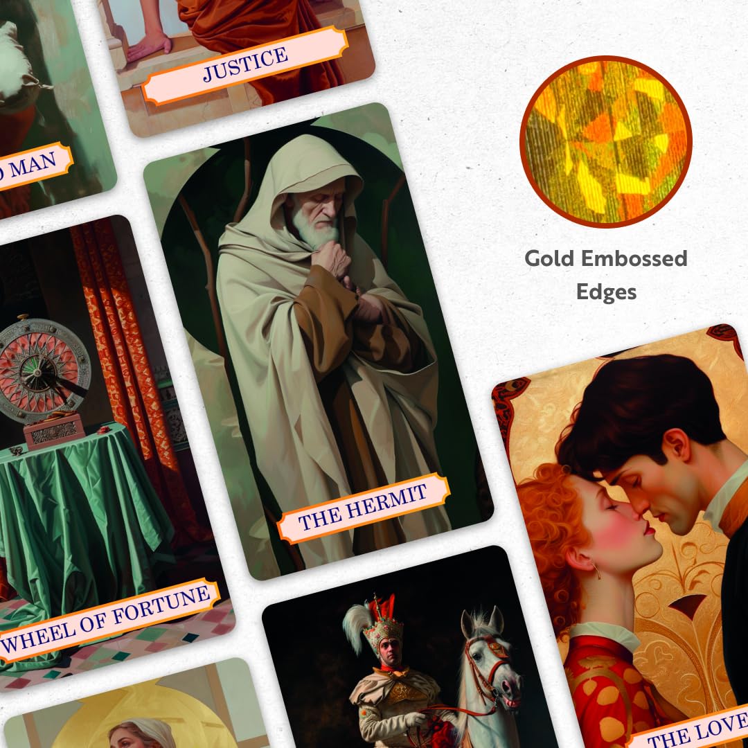 Amazon.com: CRAFTERIAN Golden Masquerade Tarot Cards, 78 Cards