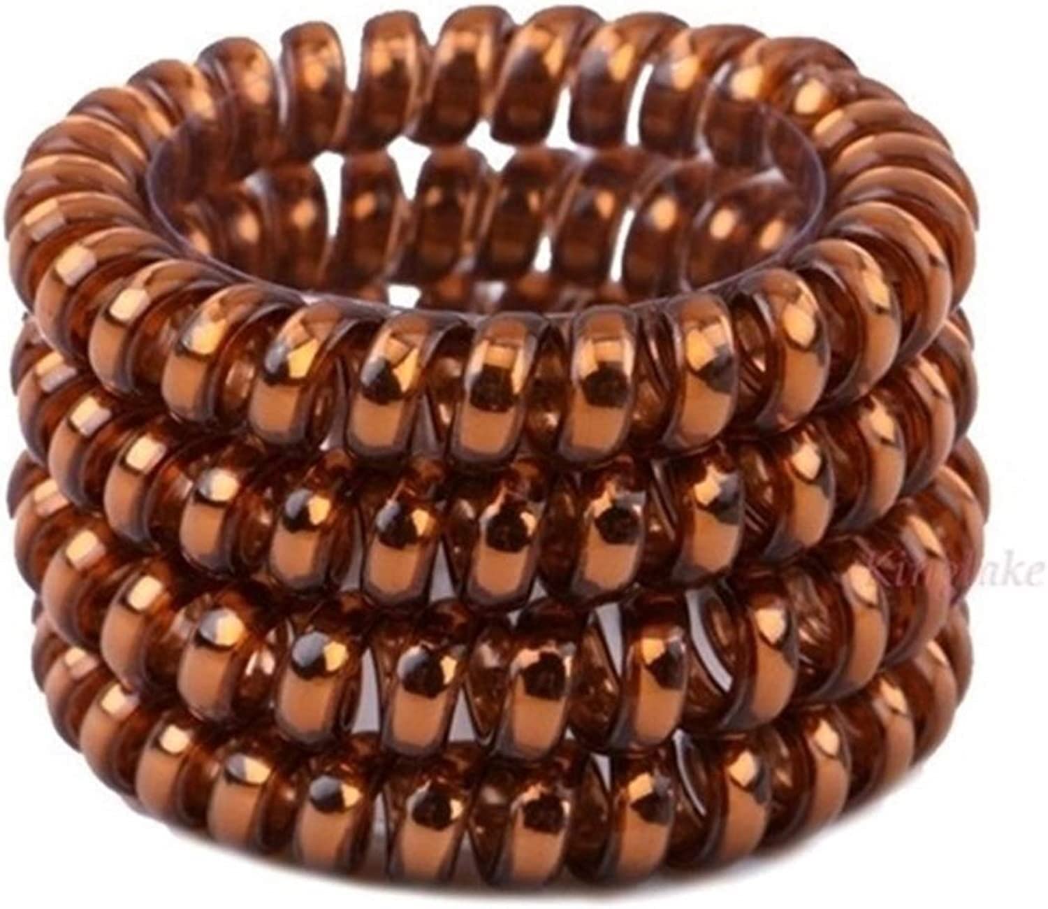 Haarspangen Haarschmuck Haargummis Haarbänder, 5er-Pack Frauen Gummiseil Elastische Haarbänder Spiralform Krawatten Kopfbedeckung Telefonkabel Linie Stirnband Schön (Color : S002) ( Color : S002 )