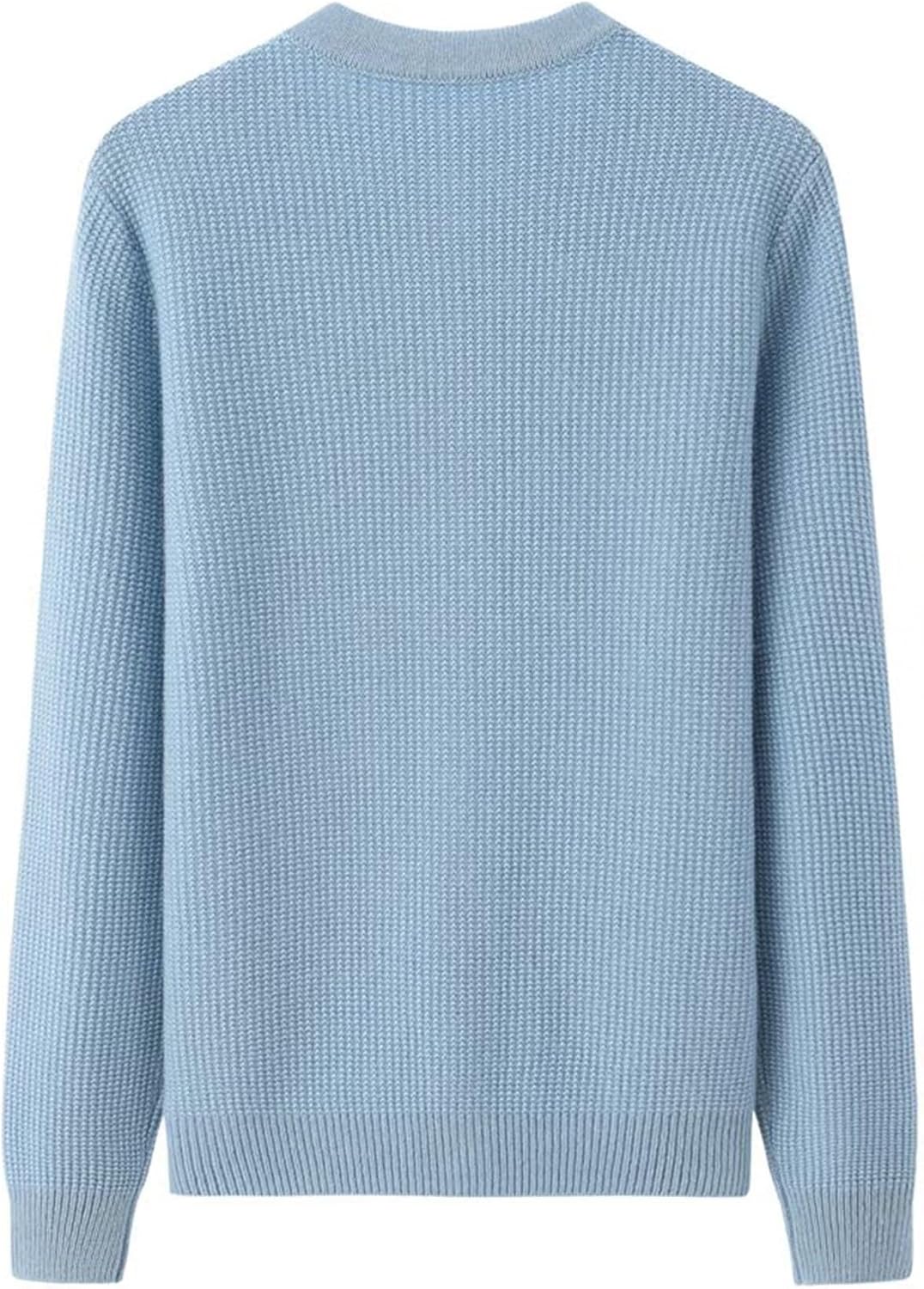 HNVAVQ 100% Cashmere Sweaters for Women Button Down Long Sleeve Crewneck Cardigan Sweater Solid Color image 2