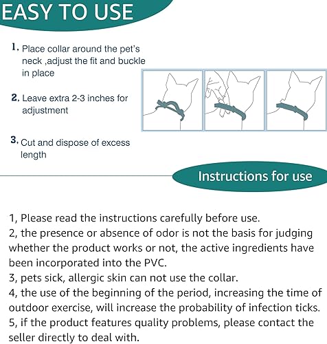 Miniatura 5 de Collar antipulgas y garrapatas para perros grandes, seguro, impermeable, peine libre, 2 paquetes de caridad