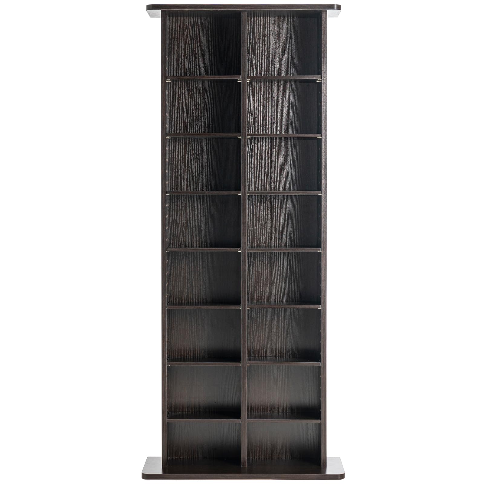VEVOR Meuble de Rangement Multimédia, Étagère pour DVD à 8 Couches Capacité 464 CD, Armoire à DVD 16 Compartiments, Stockage la Musique, Les Films, Les Jeux Vidéo ou Les Collections de Souvenirs
