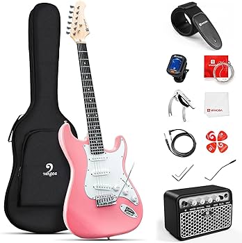 エレキ―ギタ― Amazon | Ashthorpe - 39インチエレキギター(ライトブルー