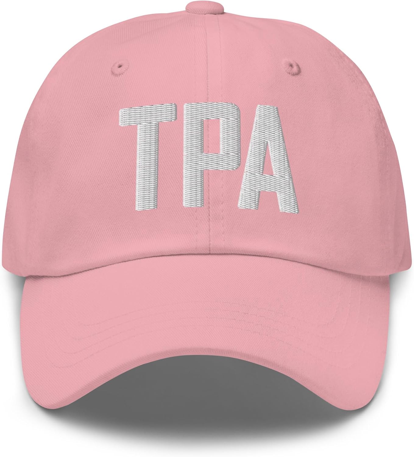 TPA Airport Code Embroidered Dad Hat | White Thread
