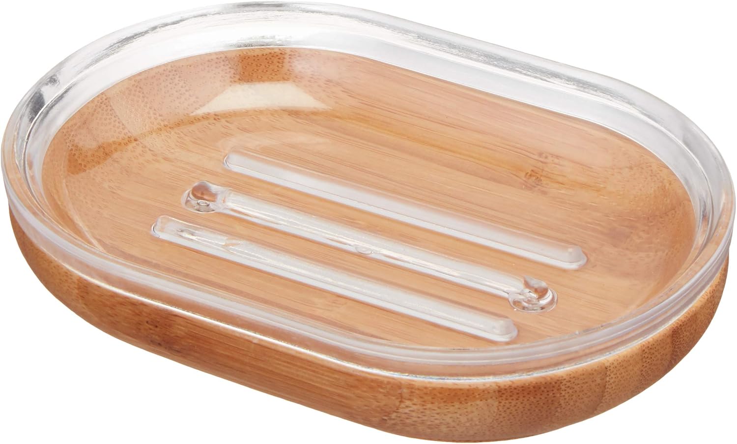 Amazon Basics 5-Piece Bamboo Bathroom Vanity Accessories Set, Round