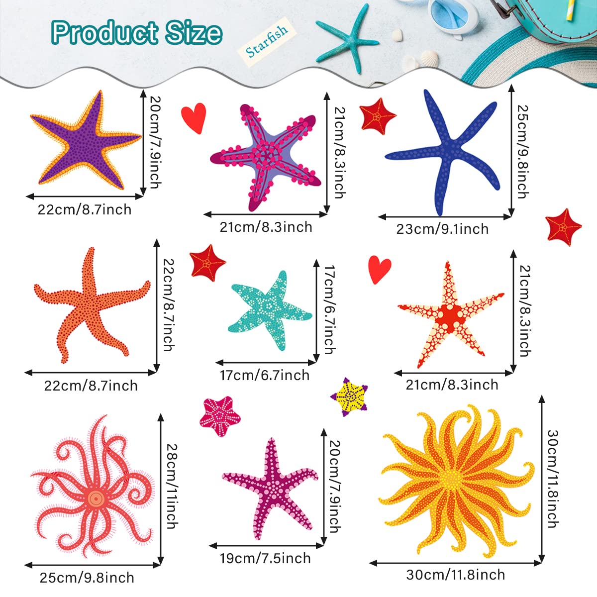 Under The Sea Wall Stickers - Peel And Stick Ocean Theme Decals For Kids Rooms & Nursery Decor