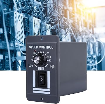وحدة تحكم محرك الفرشاة PWM، وحدة تحكم سرعة المحرك DC 12-60V 40A، سرعة CW CCW ومفتاح عكسي للمحرك الكهربائي DC، 2.36x3.54x3.9in