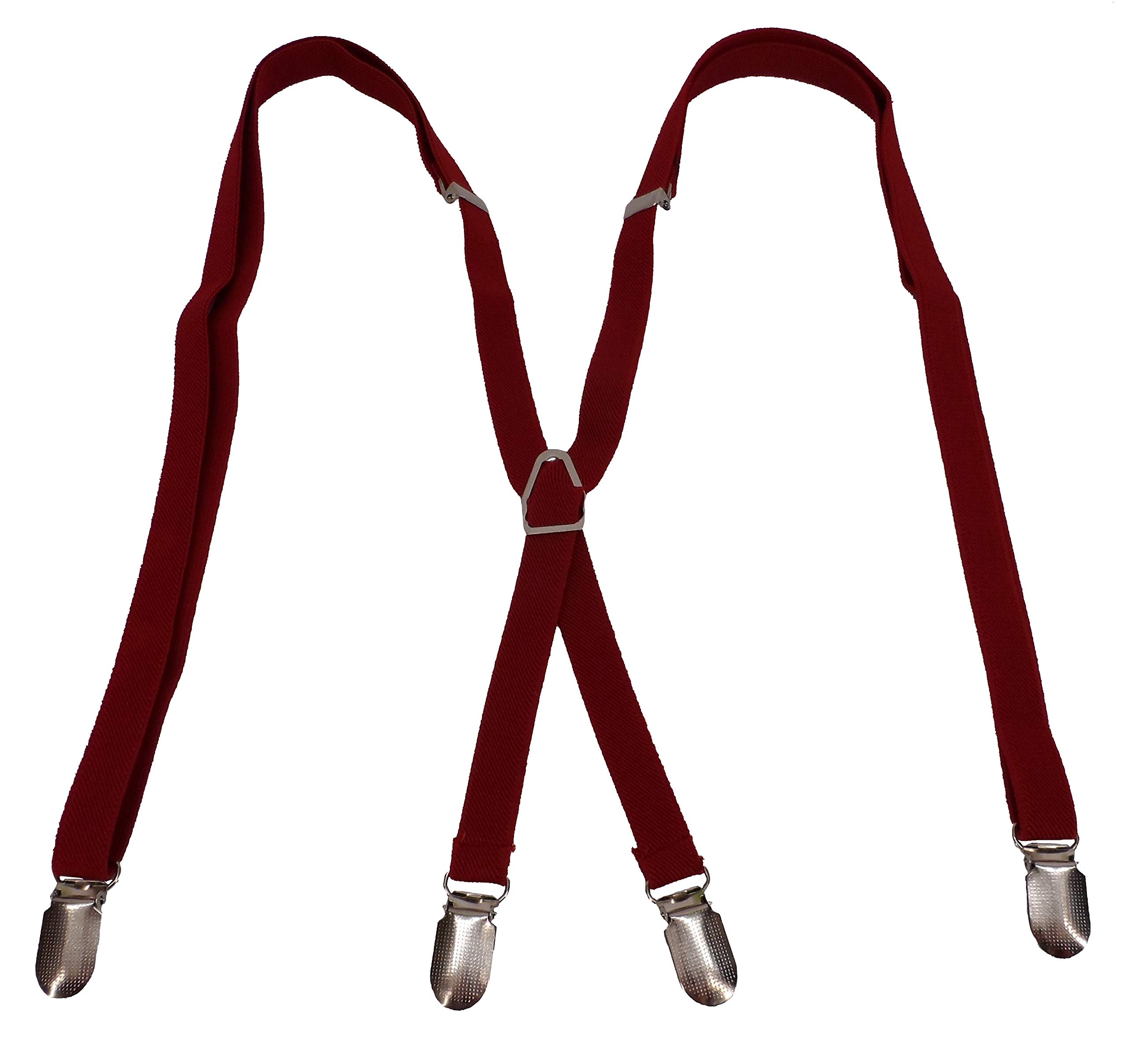 Mazeys Mens 1/2 Inch Braces (Burgundy X Back)