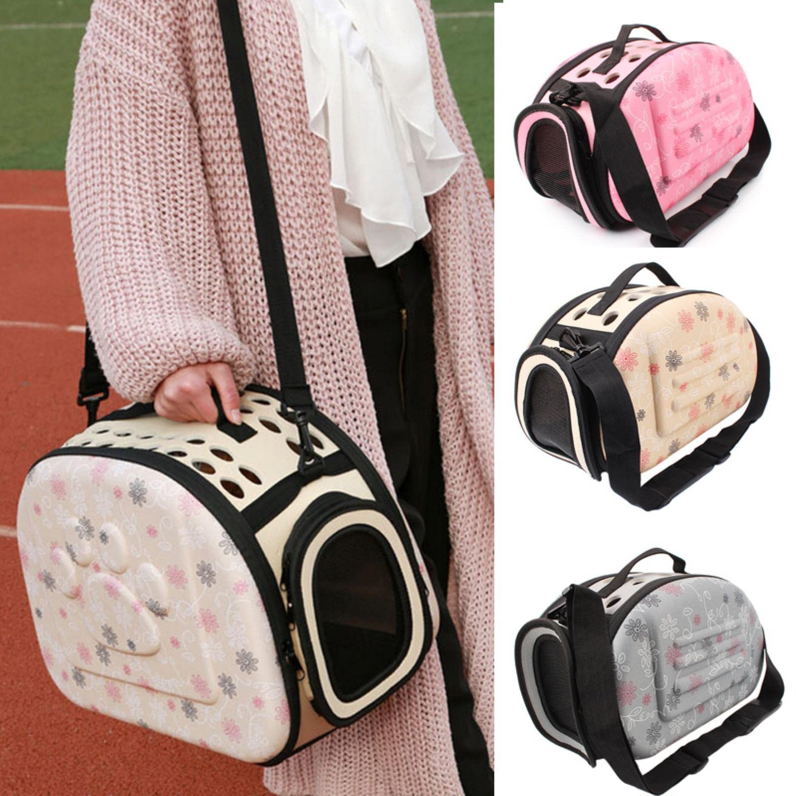 Zaino per Cani Pet Carrier for Dogs Cat Pieghevole Gabbia Pieghevole Cassa Pieghevole Cassa Borsa da Trasporto in Plastica Borse per Il Trasporto Animali Domestici