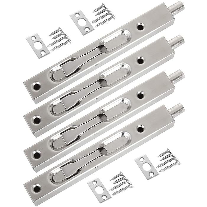 Buy 4 Pack Door Flush Bolt 6 Inch Concealed Security Door Lock Flush