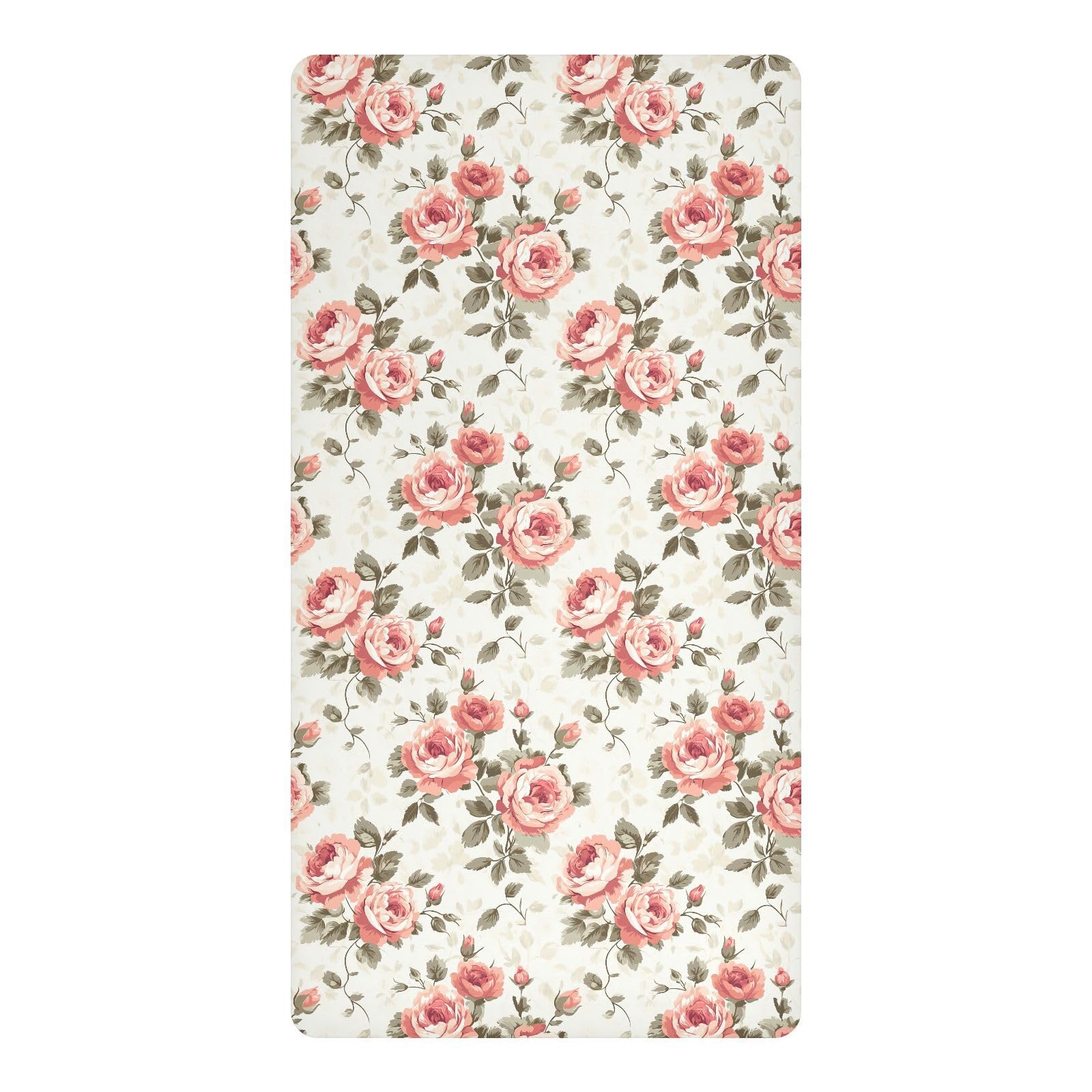 Lit pour tout-petit imperméable motif rose romantique pour nuits sereines