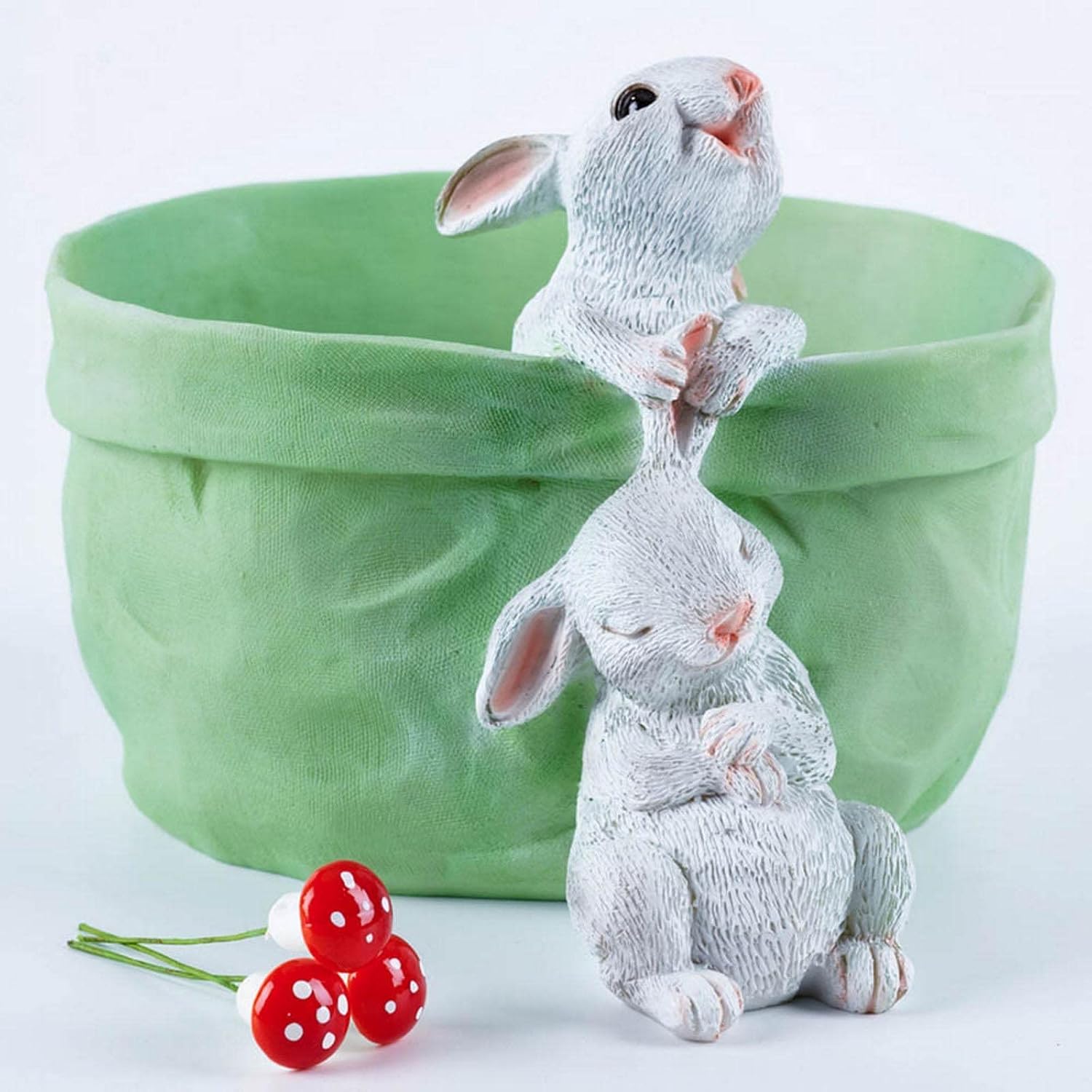 Succulent Plant Pots Flower Planter(with Hole)+ French Bulldog Puppy Statue Pet Memorial Figurine Gift A image 2