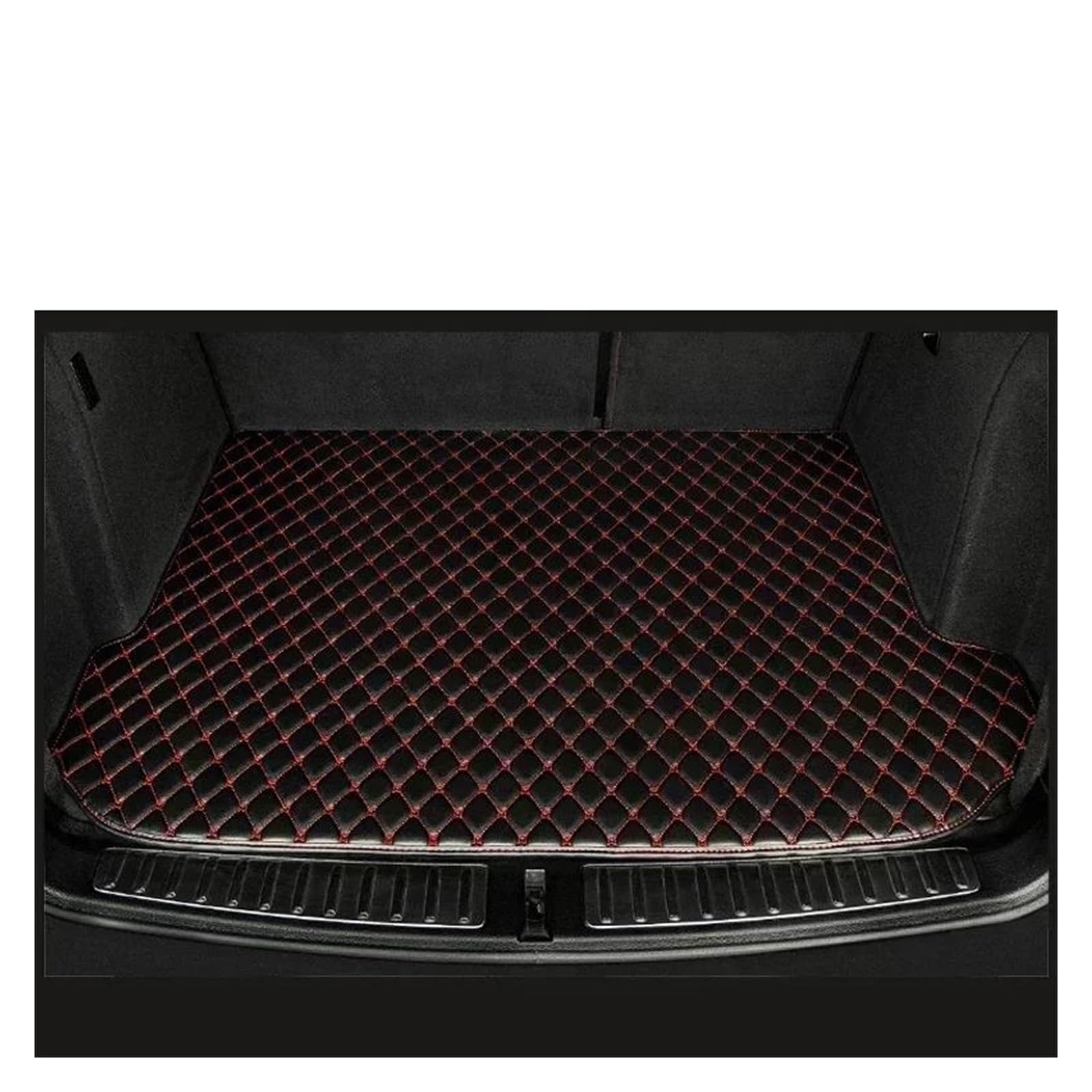 car boot mats For Chevy For Captiva 2012 2013 Rear Trunk Tray Liner Cargo Foot Pads Accessories Automobiles Waterproof Car Trunk Mats(Black with Red)