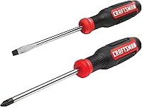 CRAFTSMAN 2-Piece Bi-Material Screwdriver Set with Black Oxide Tips - Durable Grip for DIY & Pro Use (CMHT65072N)