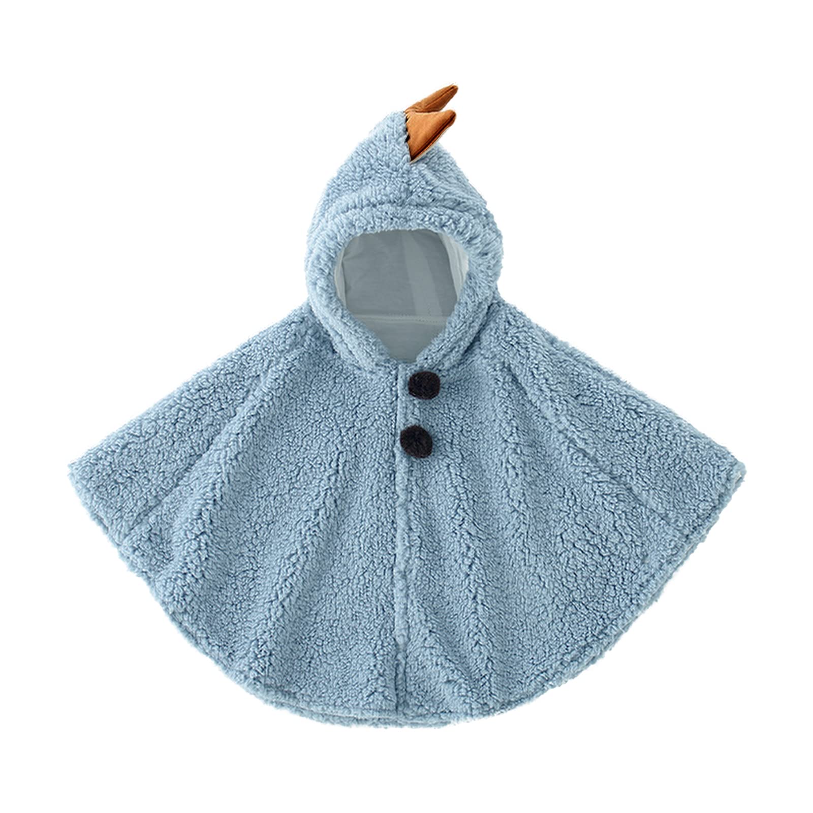 TINAYAUE Hooded Cloak Cloaks Warm Knitted Poncho Toddlers Lamb Wool Cape Poncho Coat Hoodies Winter Halloween Cape Snowsuit Outwear Hooded Wool Blend Capes for Boys Girls Baby