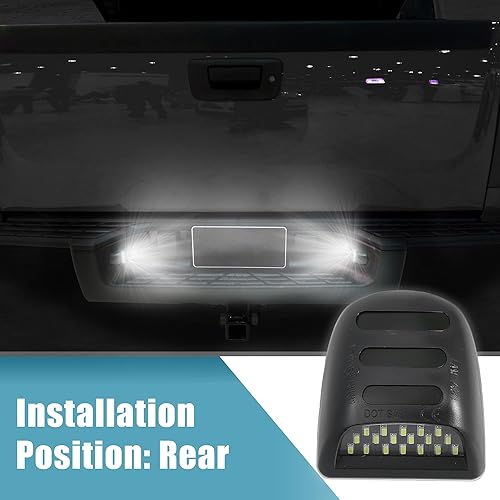 Miniatura 3 de X AUTOHAUX Lámpara de matrícula LED para Chevy Silverado Tahoe Suburban para GMC Sierra 1500 2500 3500 LED completo número trasero placa lámpara