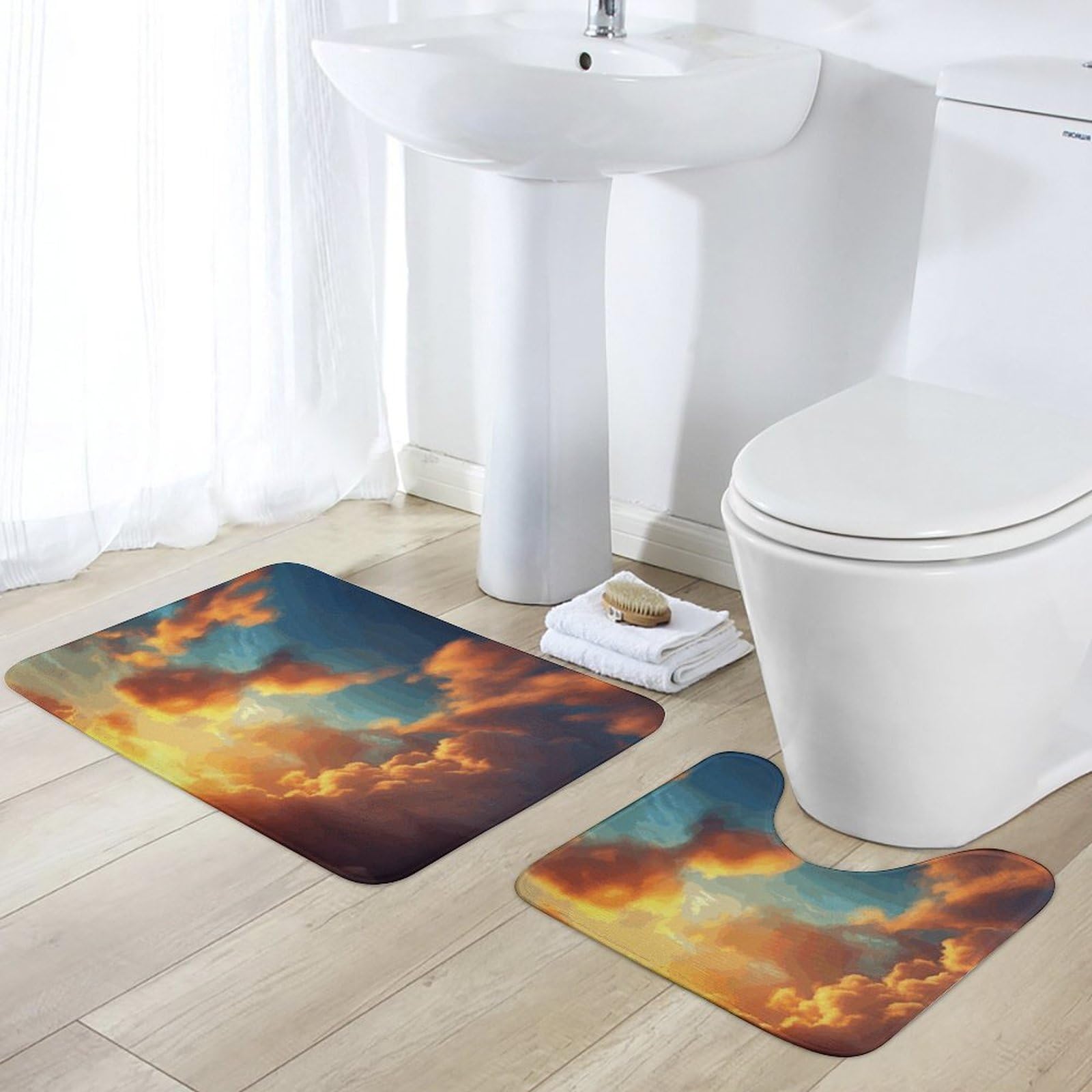 Tapis de bain absorbant lavable avec dos antidérapant PVC protecteur