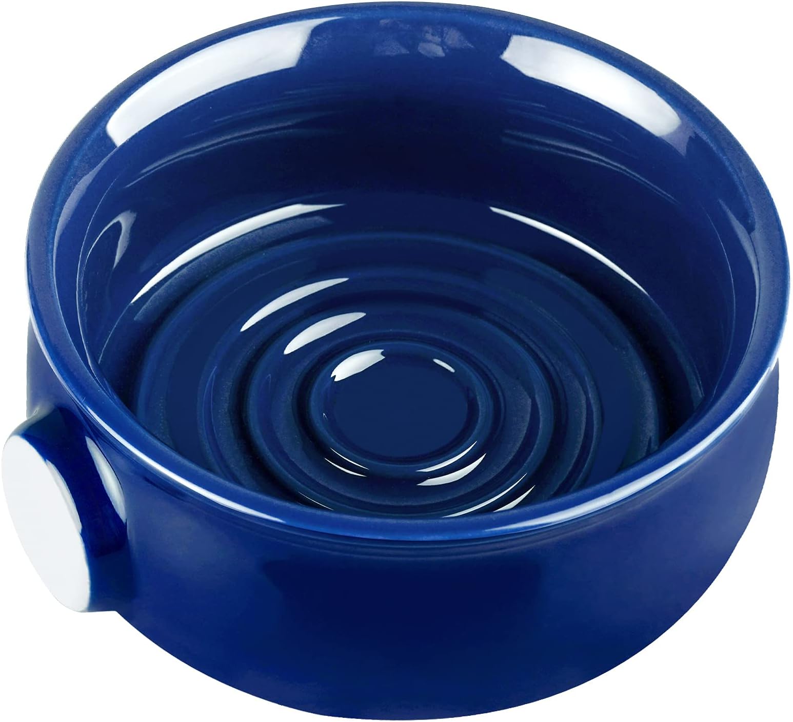 โ Ceramic Shaving Soap Bowl with Non-Slip Handle, Wide Mouth, Large Capacity, Easier to Lather Ridges, Wet Razor Shave Cream Bowl for Men, RoyalBlue