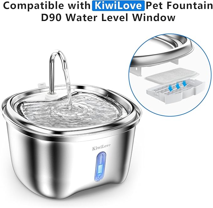 Filtros para Fuente de Agua para Gatos KiwiLove D90, Pack de 12 miniatura 4