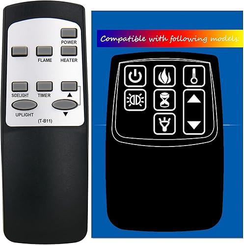 Repuesto para Twin Star Home Decorators Collection Duraflamee Calentador eléctrico de chimenea calentador de estufa infrarroja Control remoto