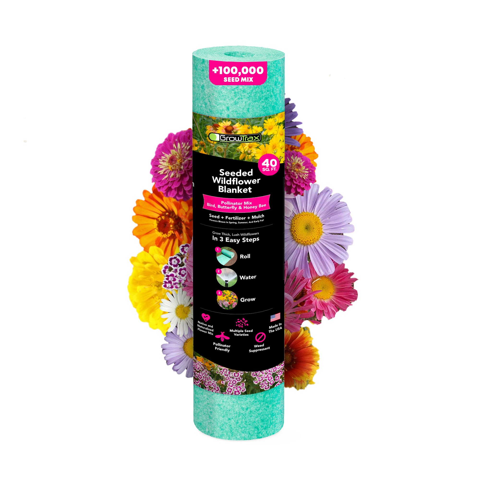 Amazon.com : Growtrax Pollinator Wildflower Seed Mix & Sunflower