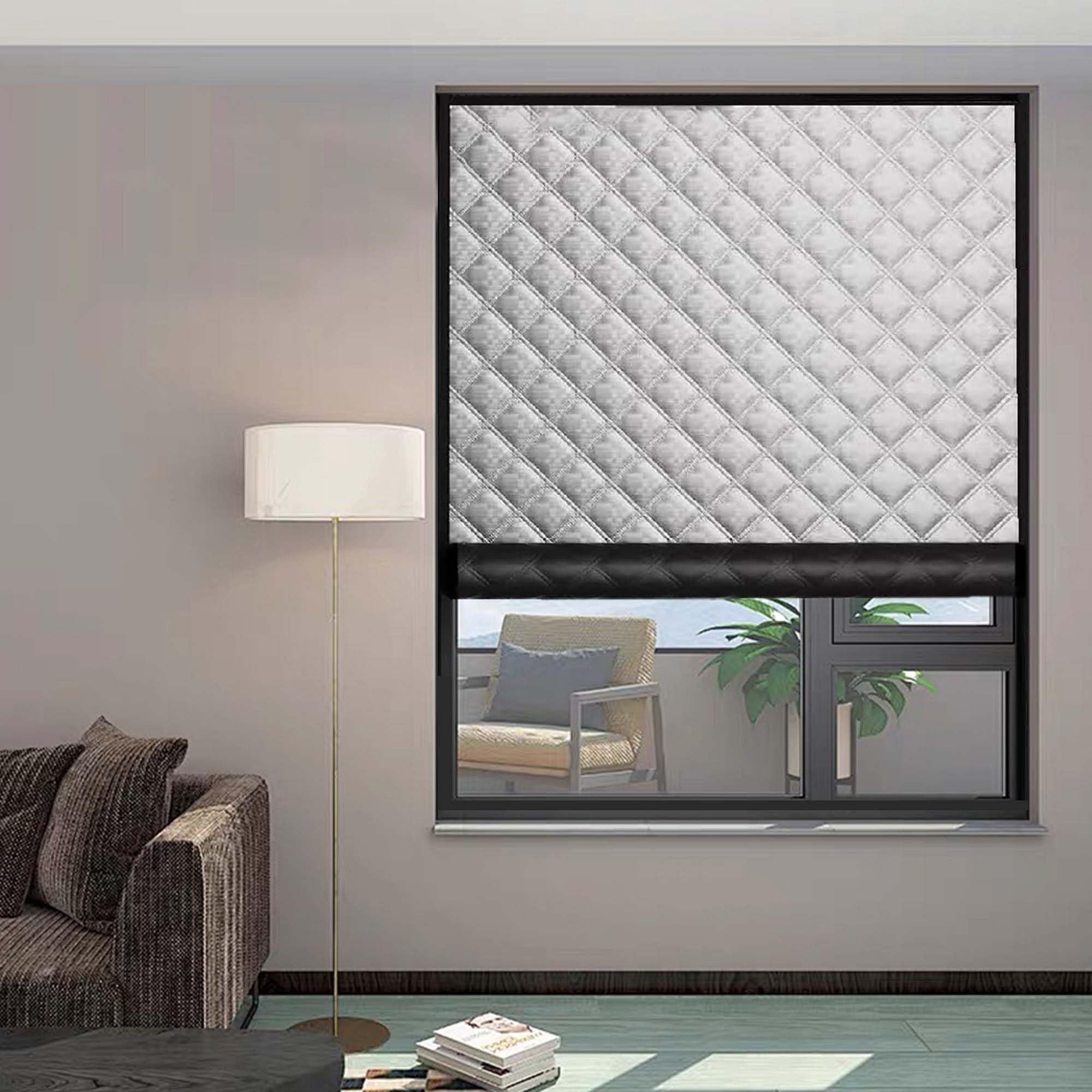 Aislante Termico Ventanas Protege 60 x 60 cm Viento y Ruido Acondicionamiento de Ventanas para El Invierno sin Taladrar para Clima Frío, Plata