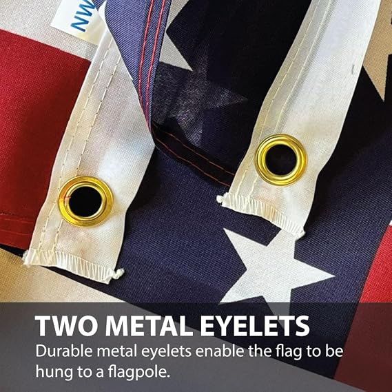 USA Flag 5ft x 3ft | Outdoor Heavy Knitted Polyester | 5x3 United States of America Heavy Material Strong Flag for Garden Flagpole with 2 metal eyelets