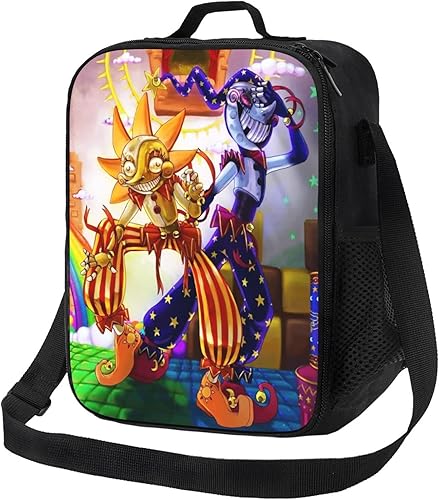 Sundrop-Moondrop - Lonchera portátil aislada para oficina, senderismo, picnic, playa, diseño de patrón de doble cara