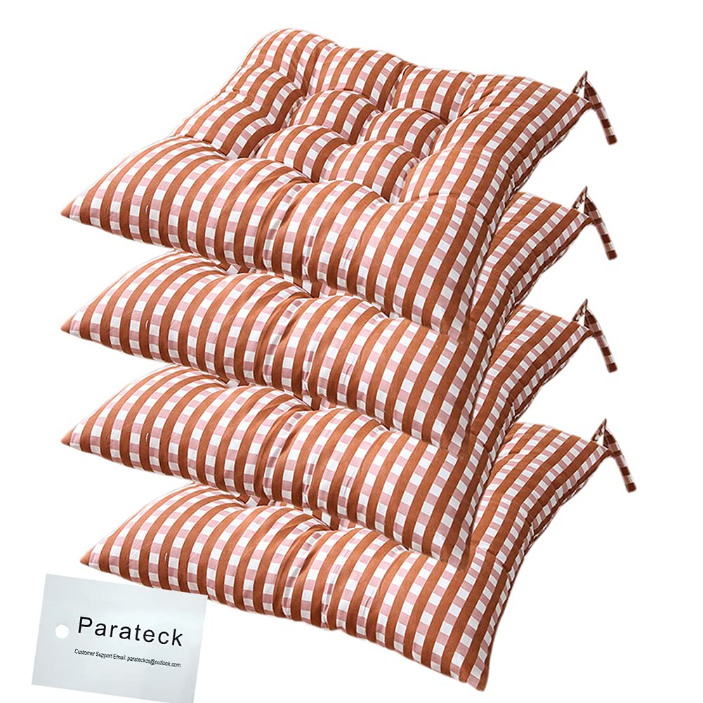 Wishdeal 4 cojines de silla de 38 x 38 cm cojín de asiento sofá almohada silla respaldo cojín hogar oficina bar decoración (café)