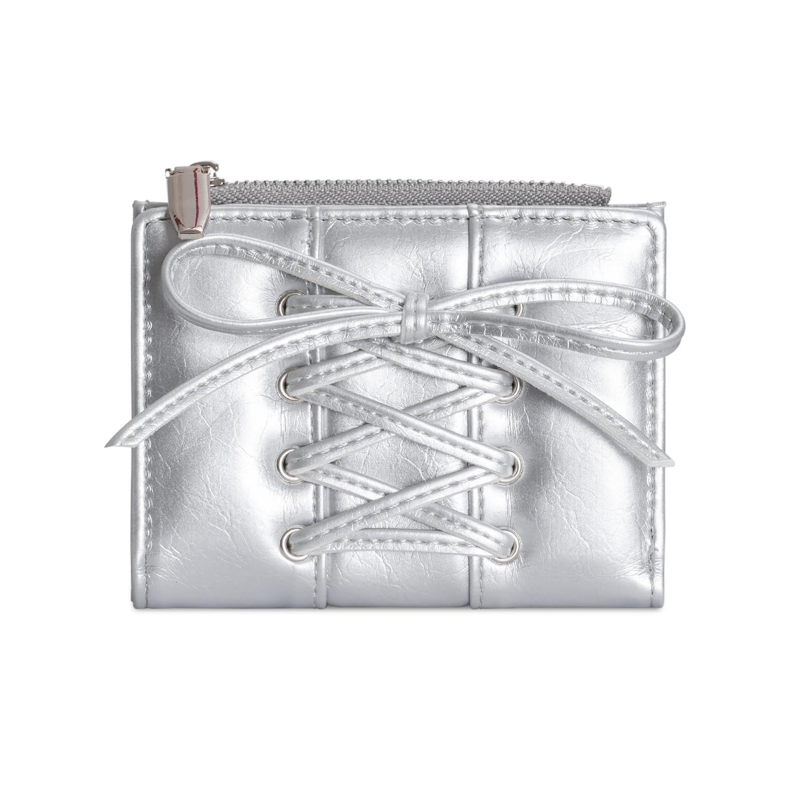Jazuaiao Lovely Bows Wallet Coin Purse PU Leather Change Purse Simple Wallet Short Card Holder for Travel Lovely Bows