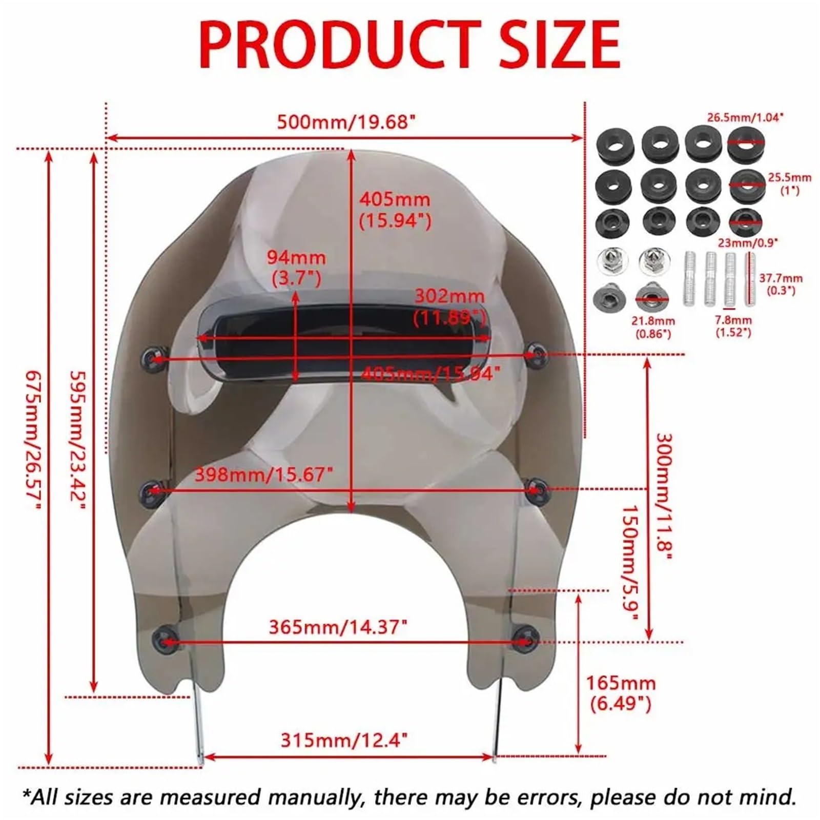 Szybka szyba motocyklowa Pasuje do wersji specjalnej Harley Road King | FLHRXS 2021-2025 Zestaw owiewek motocyklowych 14" do szyb przednich(A)