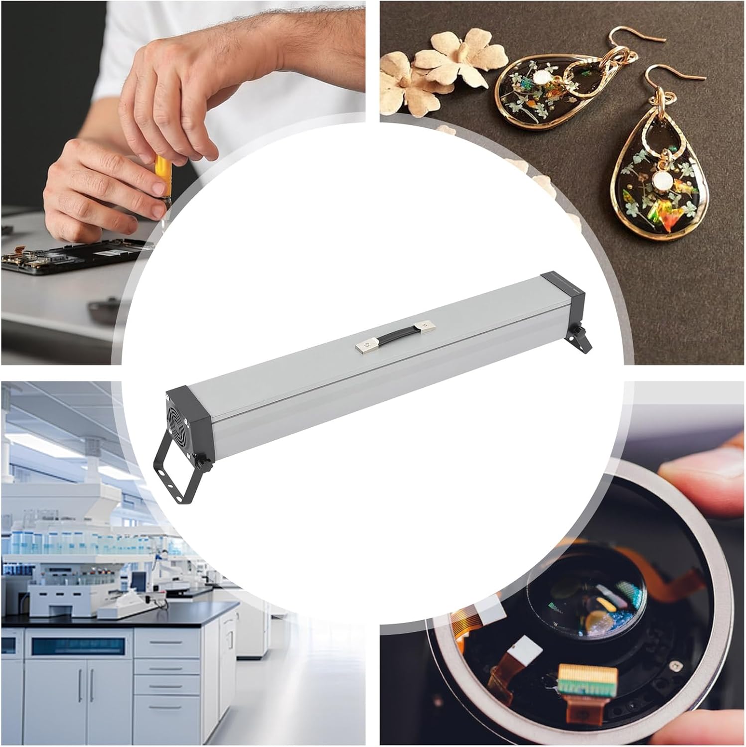 UV LED Curing Light Bar for Clear Glass/Plastic/Acrylic Bonding, Handheld Infrared Paint Curing Lamp, 395nm Wavelength, 1800W Paint Baking Dryer Car Body Repair Tool
