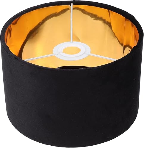 Miniatura 4 de OSALADI Reemplazo de pantalla de tambor mediano 1 paquete de pantalla de terciopelo para lámpara de pie de mesa repuesto de pantalla con clip con