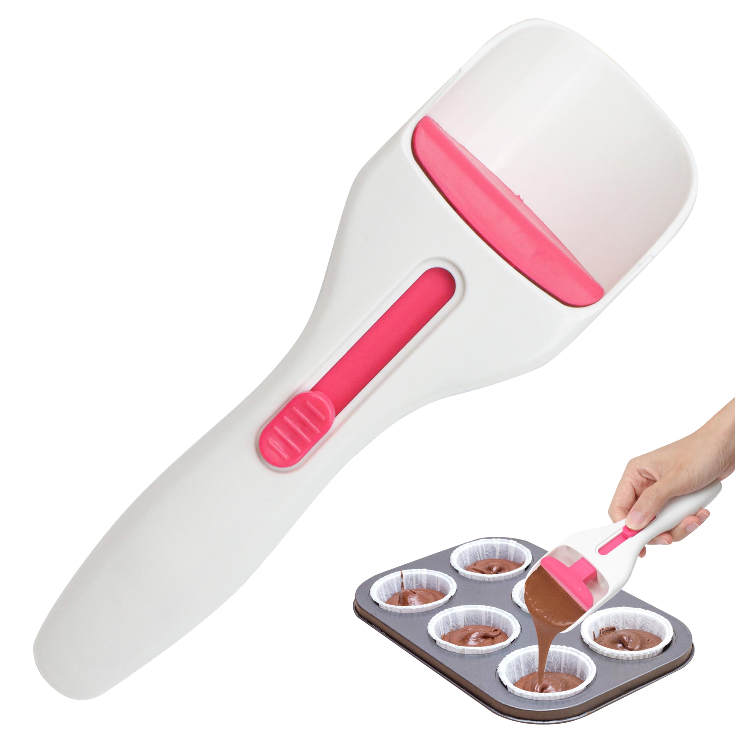 Cupcake Scoop, Batter Dispenser for Baking, Filler Spoon Tool Gadgets for Muffin, Cookie Dough, Pancakes &amp; Cupcakes, Appliances/Supplies for Kitchen, Unique, Easy to Use, Dishwasher Safe &amp; BPA Free