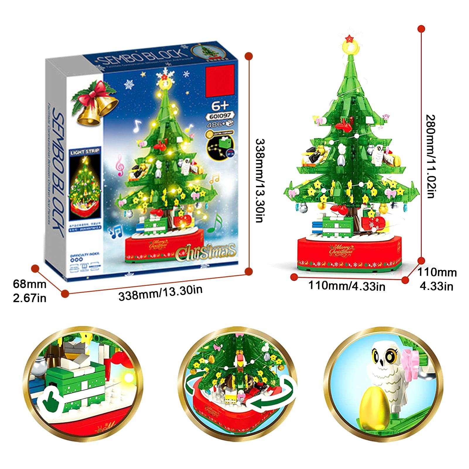 Amazon.co.jp: クリスマスツリービルディングブロック、ミュージカル