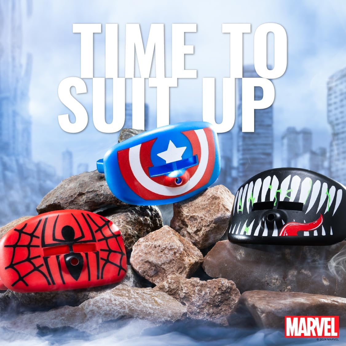 Marvel Venom Lip Guard, Football Mouth Guard with Detachable Strap, Lip Protector Adult and Junior for Football, Lacrosse (One Size, Black) - Image 7