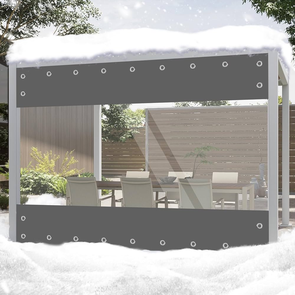 Amazon | 屋外カーテン 透明ビニールシート 防水シート 防音カーテン