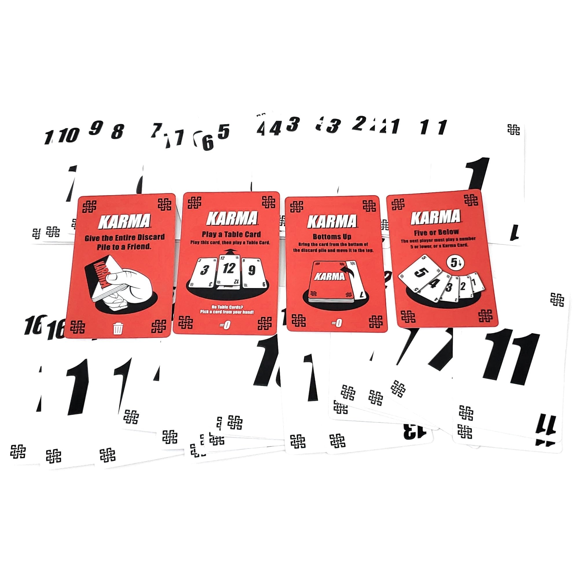 PlayMonster Giochi - Gioco di carte Karma (pacchetto verticale) - Cosa va in giro... Viene intorno! - Un gioco di eliminazione dai creatori di cinque corone, 2-6 giocatori dai 8 anni in su