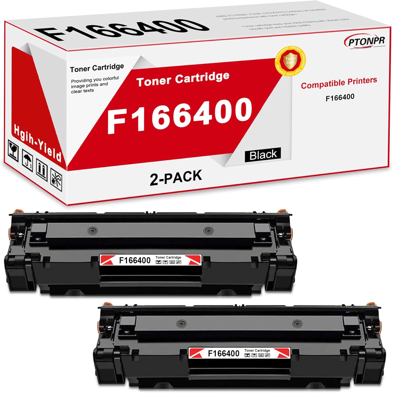 F166400 Black High-Yield Toner Cartridge 2-Pack Replacement for Canon F166400 Toner Cartridge for F166400 Printer