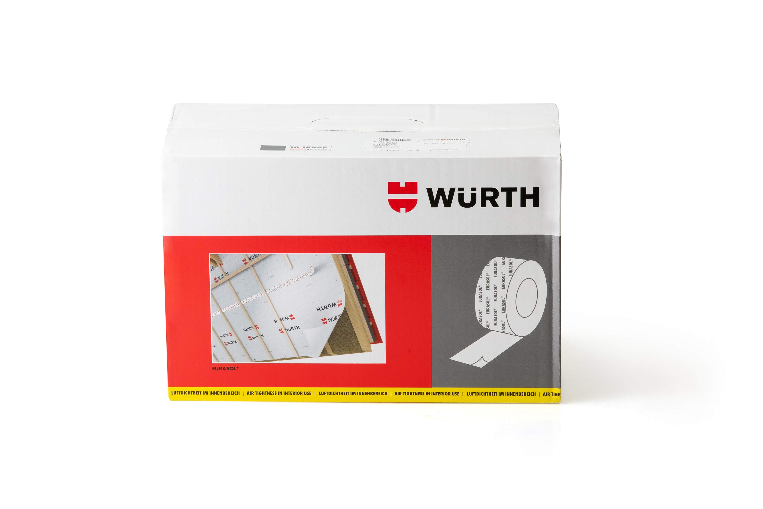 6x Rollen Würth Eurasol Fixierband Einarmwärmedämmung 60mm x 25m