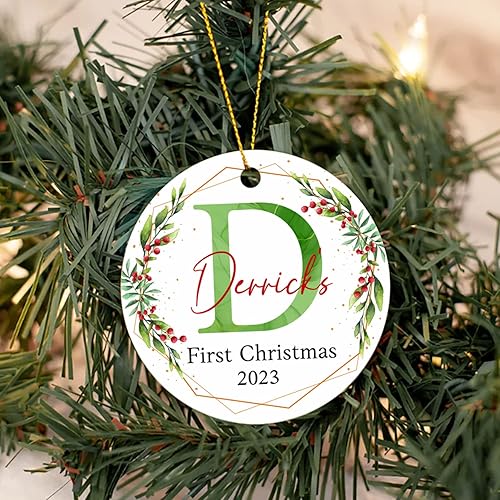 Vista 91 de Adornos de Navidad, adorno de árbol de Navidad de camión rojo, adorno de Navidad personalizado de camión rojo, adorno de Navidad de Feliz Navidad