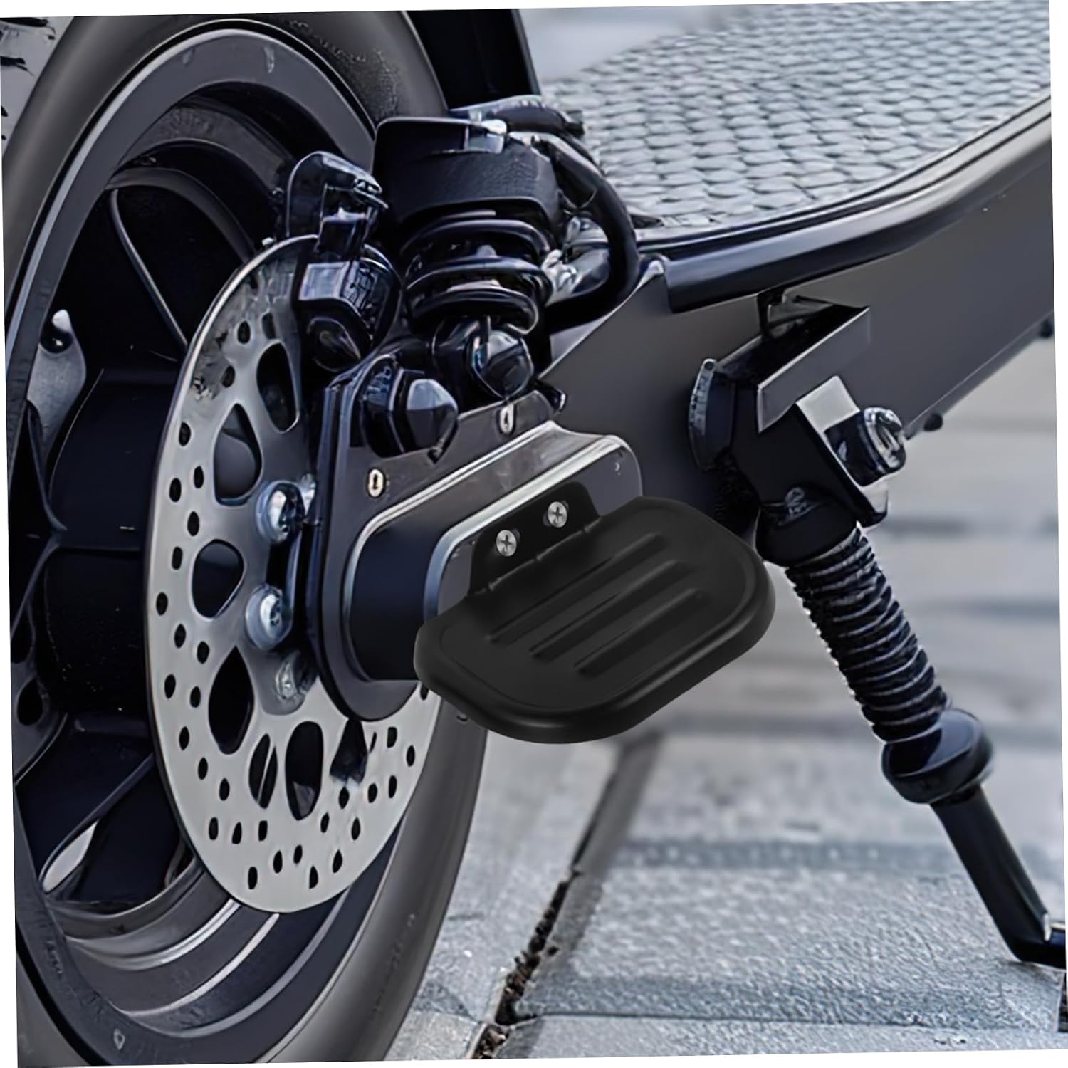 Mini Bike Rear Pedals Pair with Non Slip Aluminum Alloy Black