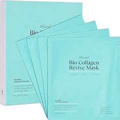 Ebanel Bio Collagen Face Mask 4-Pack Hydrating Face Masks with 7 Peptides Hyaluronic Acid Niacinamide Centella Rose Water