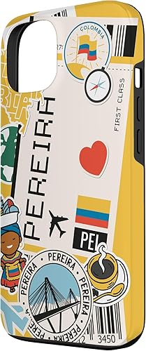 Miniatura 2 de Etiqueta de tarjeta de embarque de vuelo para iPhone 13 a la funda de Pereira de destino