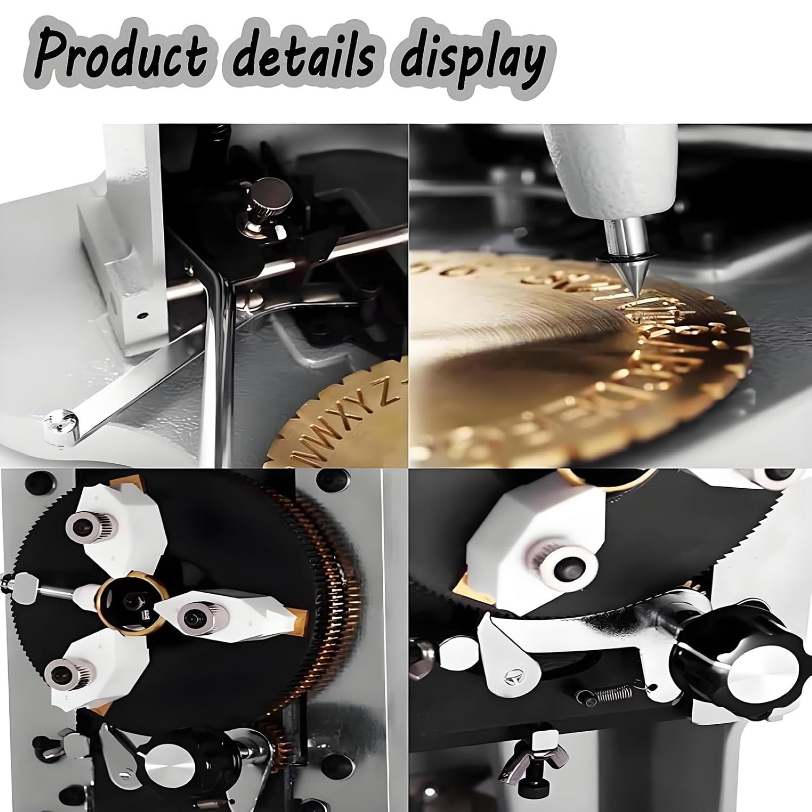 Machine de gravure pour bague intérieure, cadran double face, 2 polices, bloc de lettres de 1,5 mm à 2,0 mm, parfait pour bijoux et bagues personnalisés