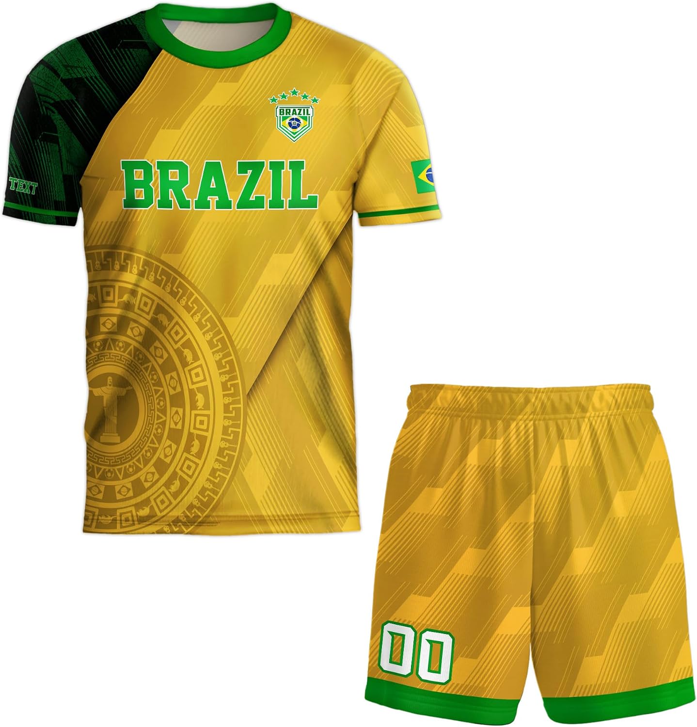 Customized Brazil Soccer Jersey - Personalized Brazilian Men's Jersey