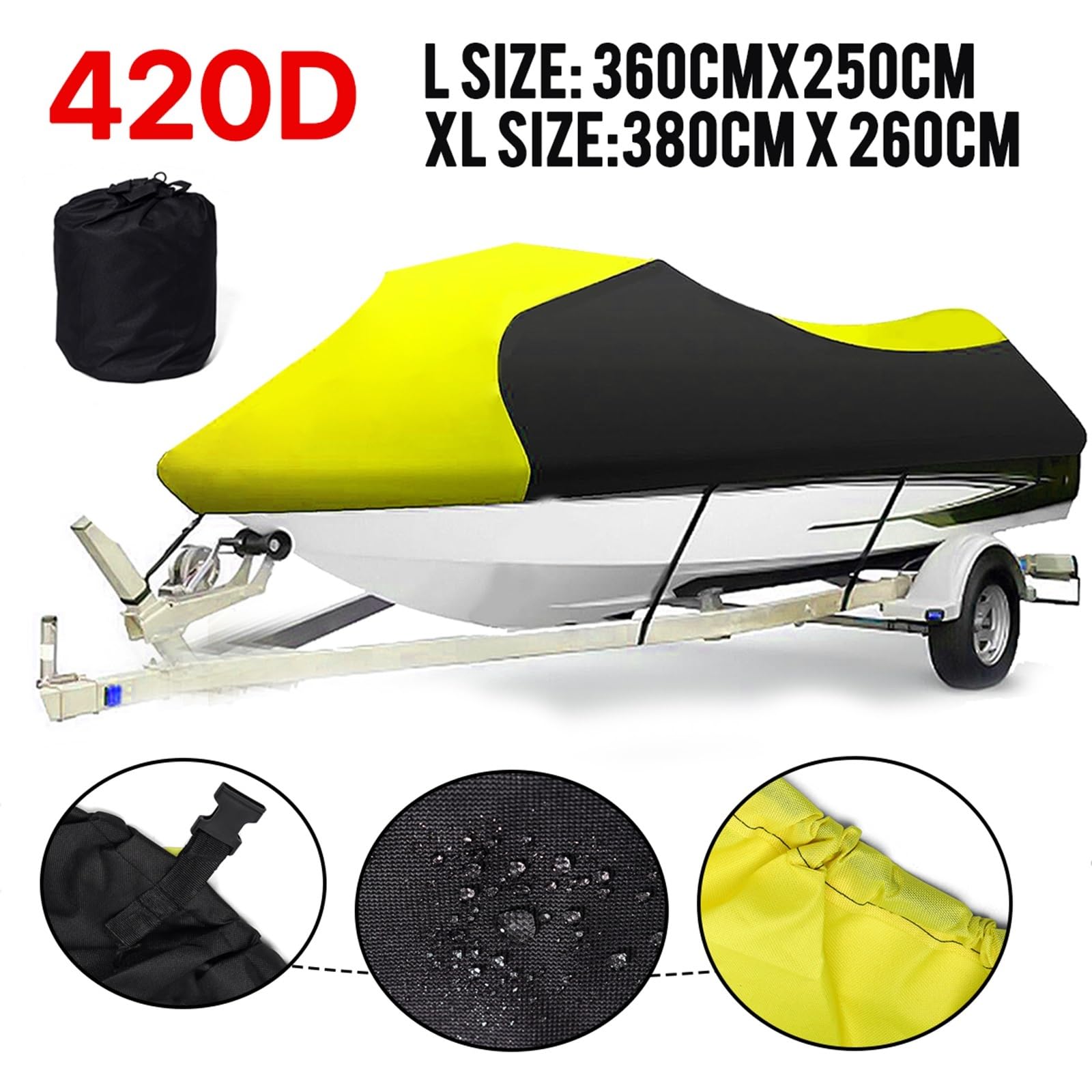 Funda Impermeable para Moto Acuática, Tamaño L/XL 420D, para Barco, Motor para Sea Doo GTI
