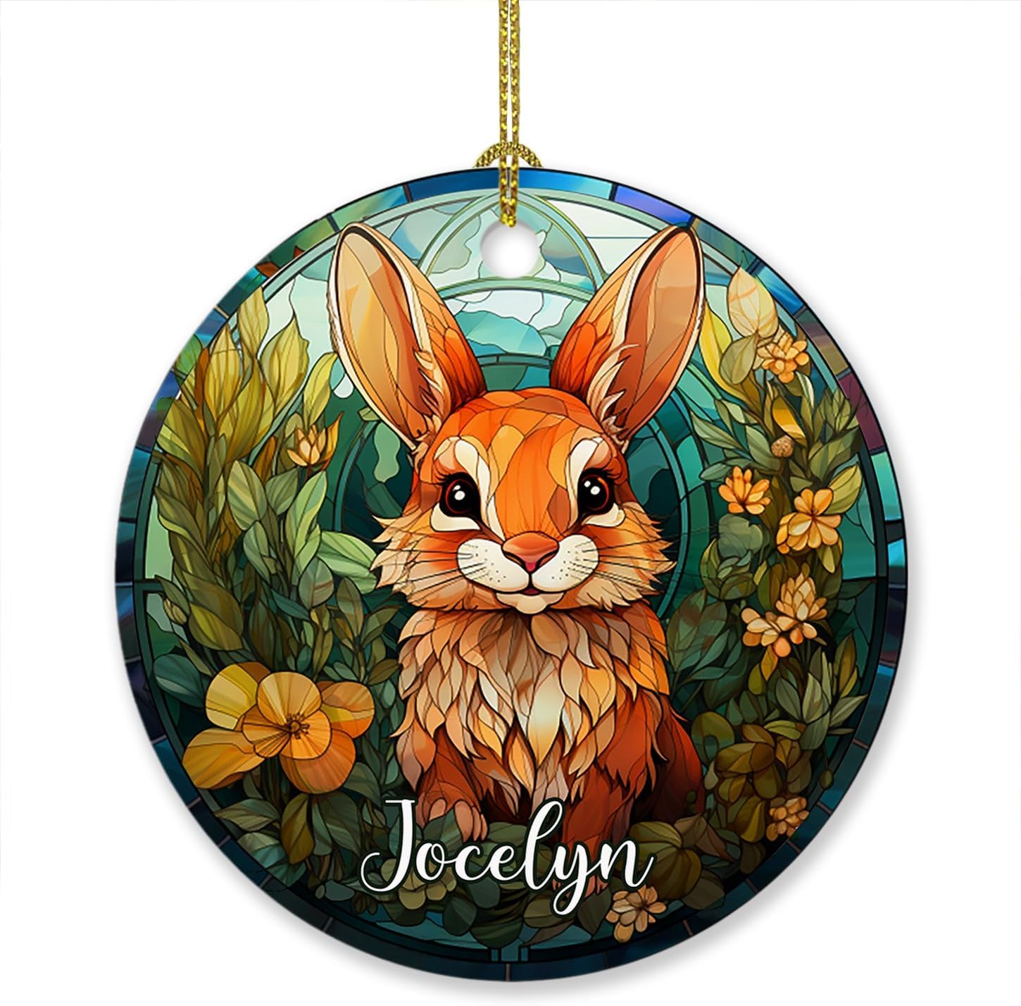 Rabbit Christmas Ornament 2024, Personalized Rabbit Ornament Gifts for Men Women