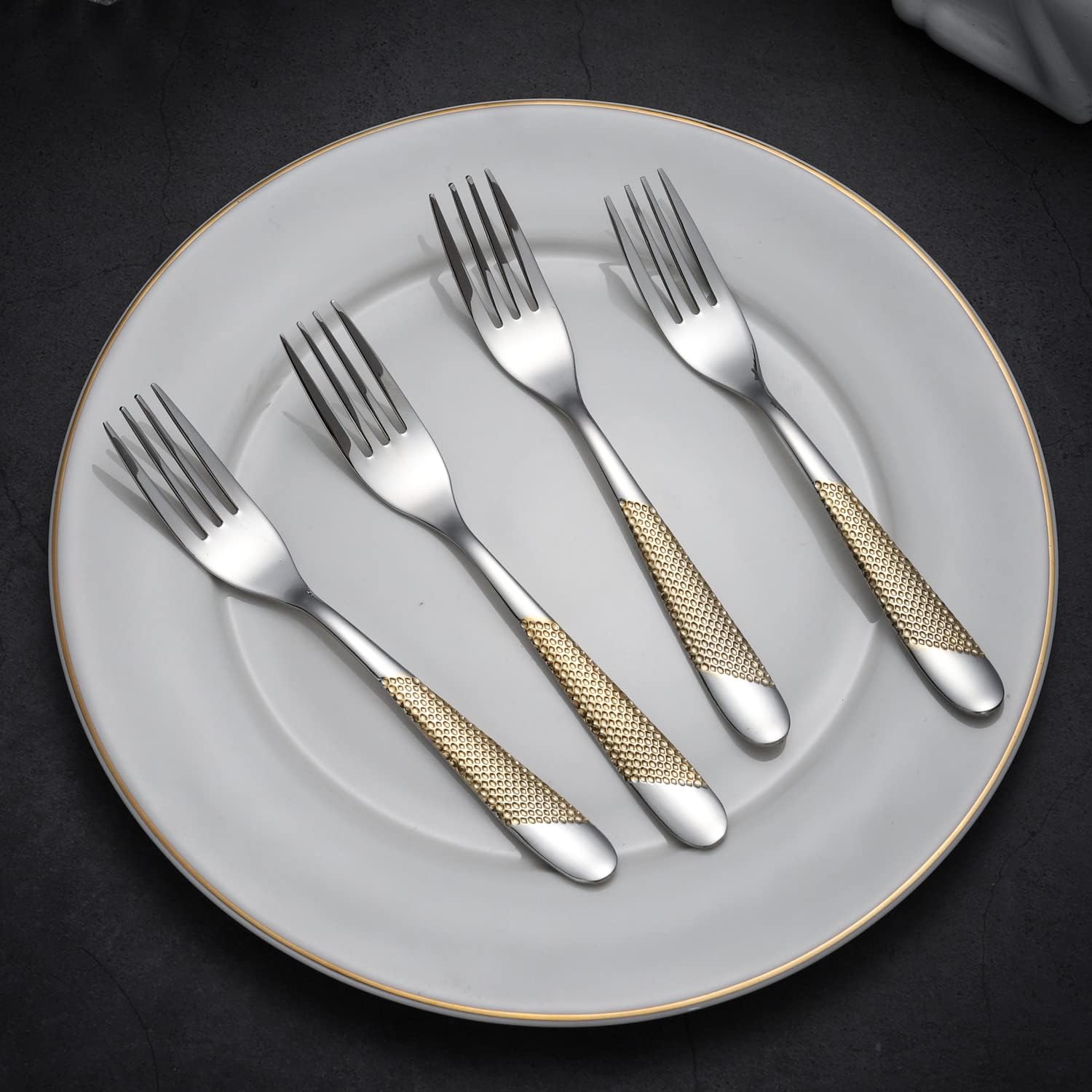 Dinner Forks Set of 4 Stainless Steel Forks Silverware Salad Forks