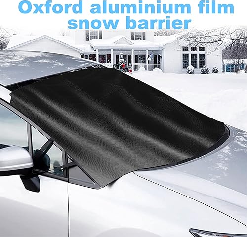 Miniatura 6 de Cubierta de parabrisas para hielo y nieve, cubierta de nieve para parabrisas de invierno de tela Oxford con cubiertas de espejo, impermeable,