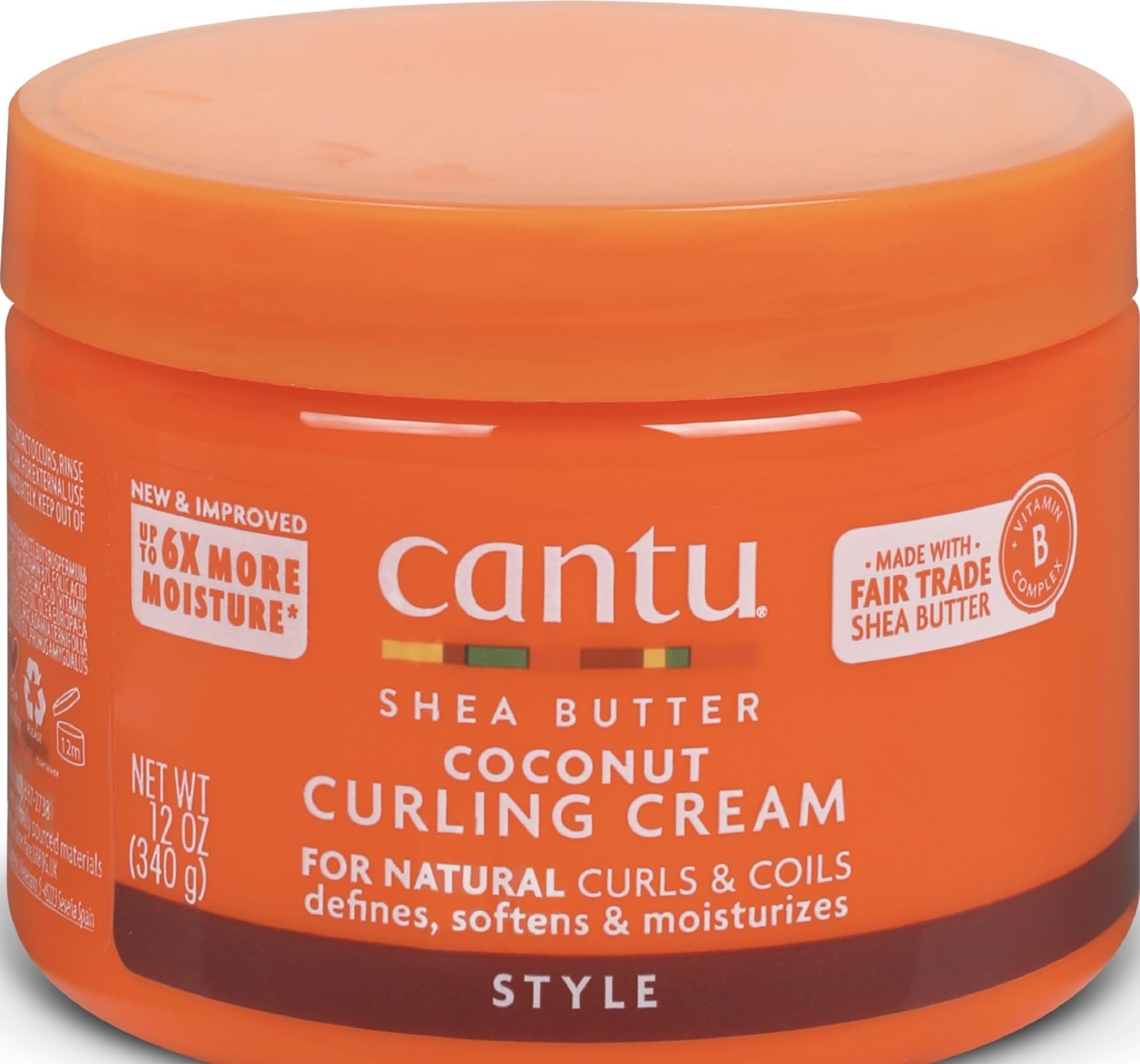 Cantu Shea Butter For Natural Hair Coconut Curling Cream, 340g